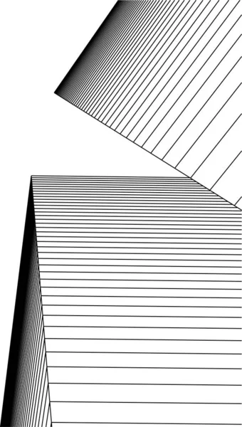 Bentuk Geometris Minimal Garis Arsitektur - Stok Vektor