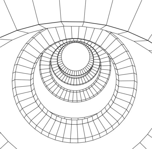 Abstracte Tekenlijnen Architectonisch Kunstconcept Minimale Geometrische Vormen — Stockvector