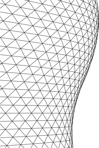 Linhas Abstratas Desenho Conceito Arte Arquitetônica Formas Geométricas Mínimas — Vetor de Stock