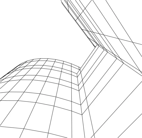 Minimale Geometrische Vormen Architectonische Lijnen — Stockvector