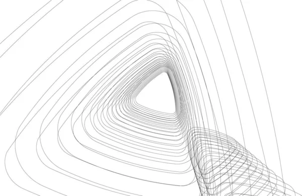 Lignes Dessin Abstraites Dans Concept Art Architectural Formes Géométriques Minimales — Image vectorielle