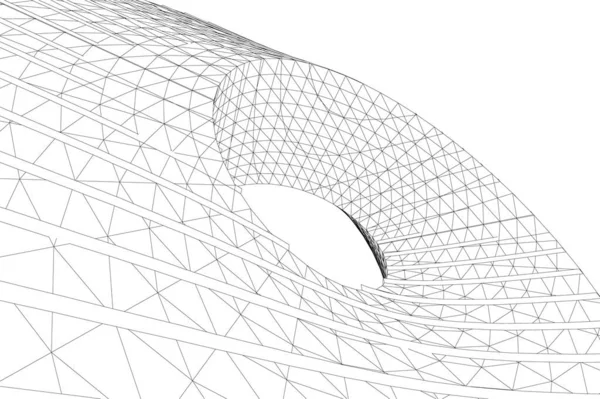 Linhas Abstratas Desenho Conceito Arte Arquitetônica Formas Geométricas Mínimas — Vetor de Stock