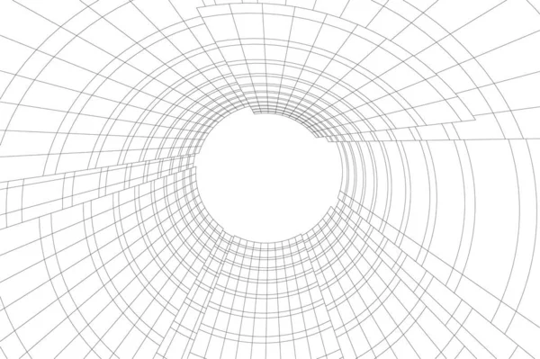 Linhas Abstratas Desenho Conceito Arte Arquitetônica Formas Geométricas Mínimas — Vetor de Stock