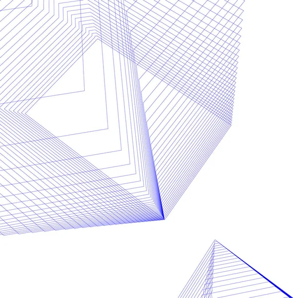 Formas Geométricas Mínimas Linhas Arquitetônicas — Vetor de Stock