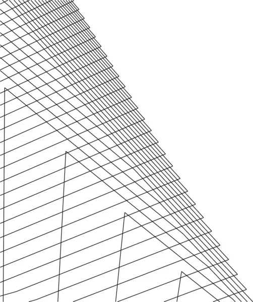 Minimální Geometrické Tvary Architektonické Linie — Stockový vektor