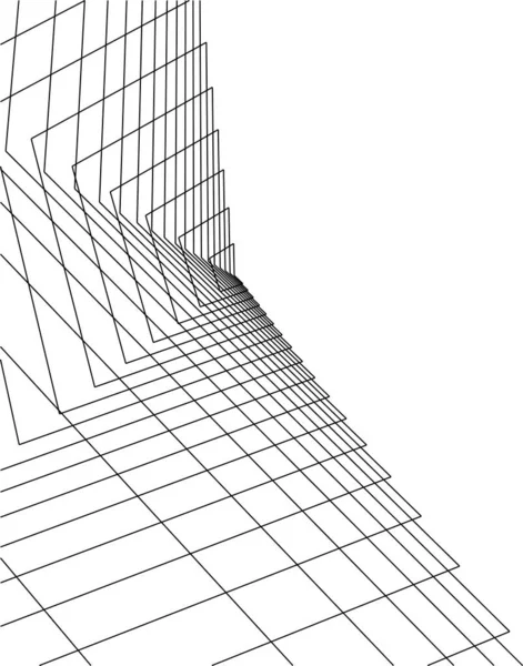 Forme Geometriche Minimali Linee Architettoniche — Vettoriale Stock