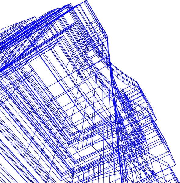 Abstrakcyjne Linie Rysunku Koncepcji Sztuki Architektonicznej Minimalne Kształty Geometryczne — Wektor stockowy