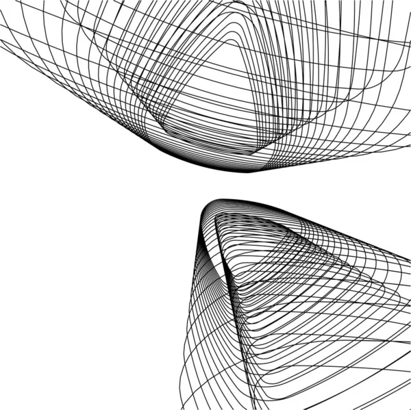 Linhas Abstratas Desenho Conceito Arte Arquitetônica Formas Geométricas Mínimas — Vetor de Stock