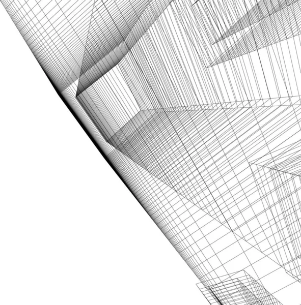 Minimális Geometriai Formák Építészeti Vonalak — Stock Vector