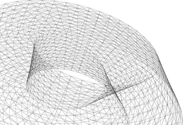 Mimari Sanat Konseptinde Soyut Çizgiler Minimum Geometrik Şekiller — Stok Vektör