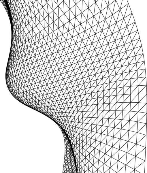 Linhas Abstratas Desenho Conceito Arte Arquitetônica Formas Geométricas Mínimas — Vetor de Stock