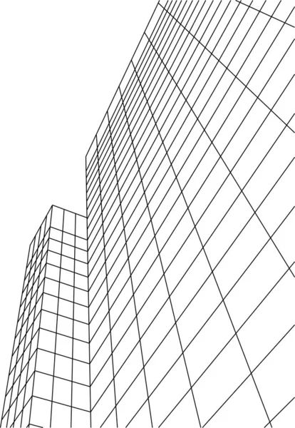 Formas Geométricas Mínimas Líneas Arquitectónicas — Archivo Imágenes Vectoriales