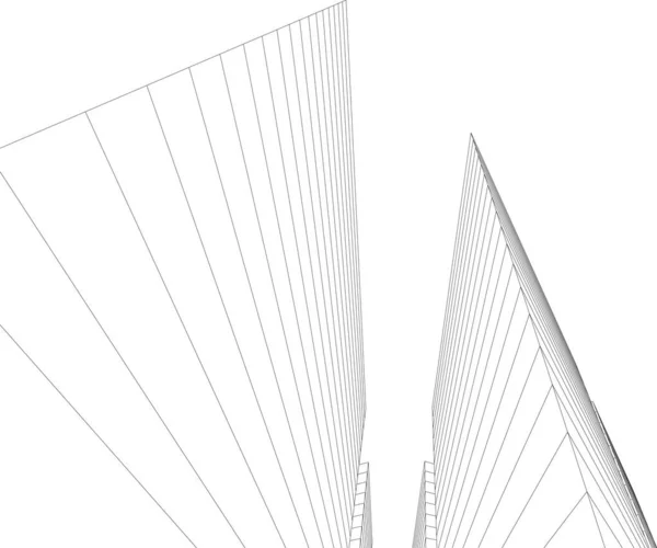 Formas Geométricas Mínimas Linhas Arquitetônicas — Vetor de Stock