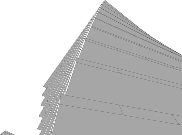 Líneas Abstractas Dibujo Concepto Arte Arquitectónico Formas Geométricas Mínimas — Archivo Imágenes Vectoriales