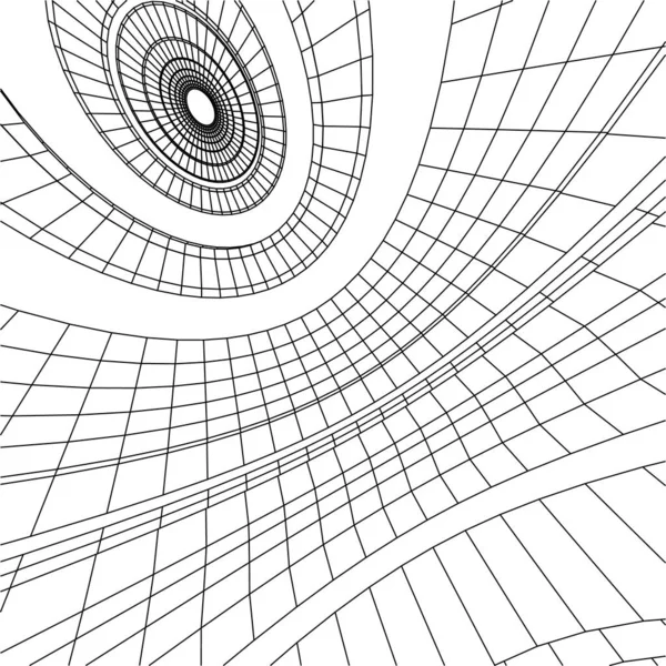 Linhas Abstratas Desenho Conceito Arte Arquitetônica Formas Geométricas Mínimas — Vetor de Stock