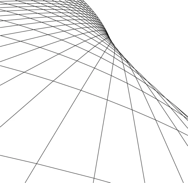 Linhas Abstratas Desenho Conceito Arte Arquitetônica Formas Geométricas Mínimas — Vetor de Stock