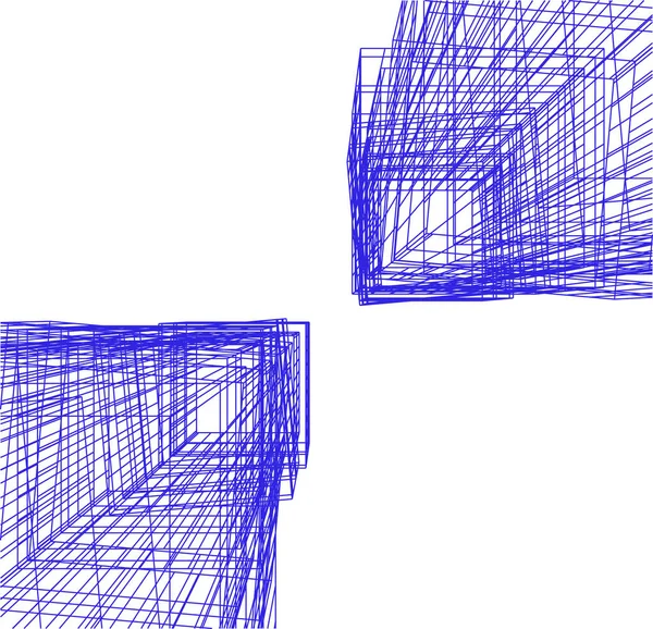 Linhas Abstratas Desenho Conceito Arte Arquitetônica Formas Geométricas Mínimas —  Vetores de Stock