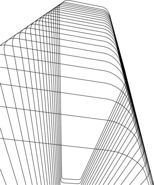 Formes Géométriques Minimales Lignes Architecturales — Image vectorielle