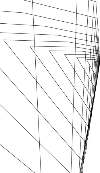 Minimala Geometriska Former Arkitektoniska Linjer — Stock vektor