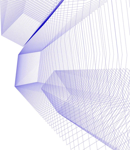 Lignes Dessin Abstraites Dans Concept Art Architectural Formes Géométriques Minimales — Image vectorielle