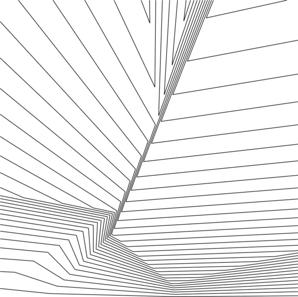 Líneas Abstractas Dibujo Concepto Arte Arquitectónico Formas Geométricas Mínimas — Vector de stock