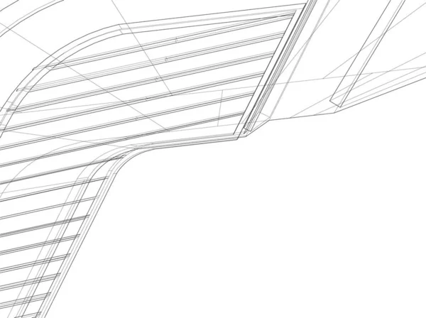 Formas Geométricas Mínimas Líneas Arquitectónicas — Vector de stock