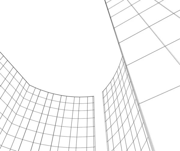 Linhas Abstratas Desenho Conceito Arte Arquitetônica Formas Geométricas Mínimas —  Vetores de Stock