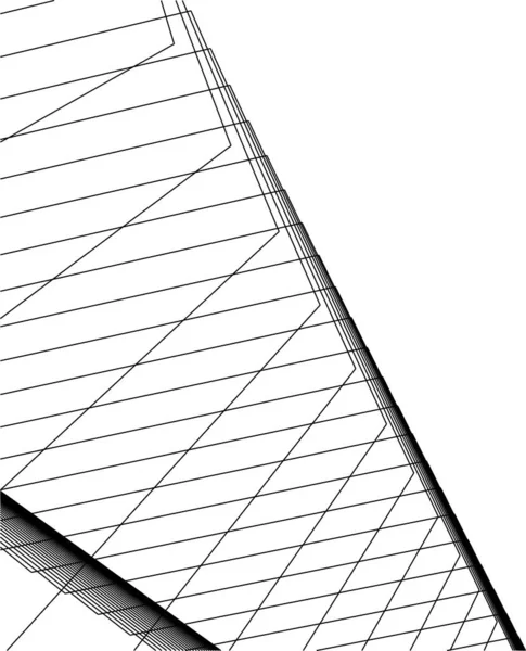 Minimale Geometrische Vormen Architectonische Lijnen — Stockvector