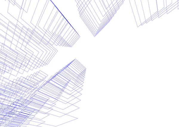 Linhas Abstratas Desenho Conceito Arte Arquitetônica Formas Geométricas Mínimas —  Vetores de Stock