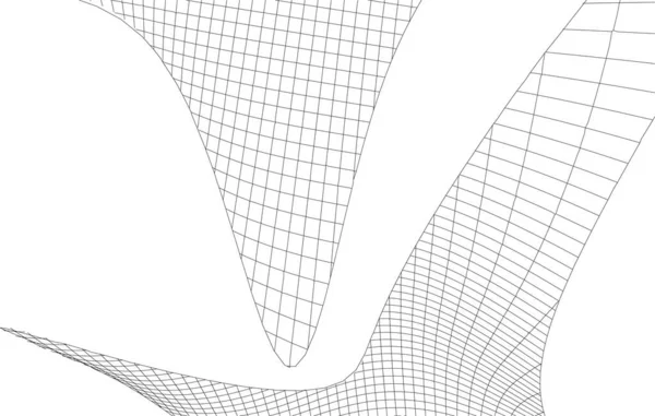 Lignes Dessin Abstraites Dans Concept Art Architectural Formes Géométriques Minimales — Image vectorielle