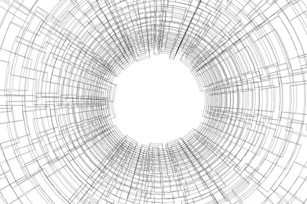 Linee Disegno Astratte Nel Concetto Arte Architettonica Forme Geometriche Minime — Vettoriale Stock