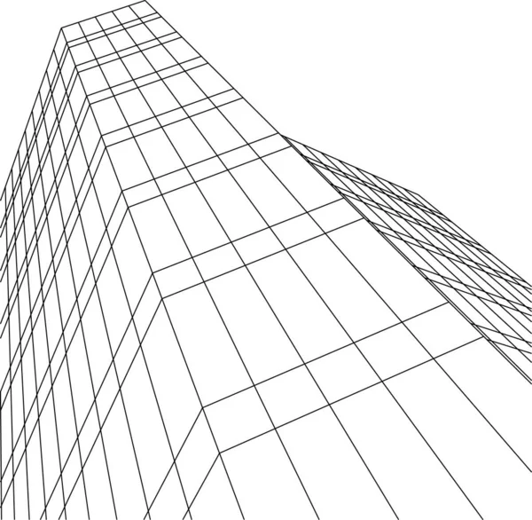 Minimale Geometrische Vormen Architectonische Lijnen — Stockvector