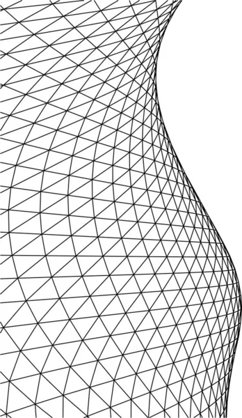 Abstracte Tekenlijnen Architectonisch Kunstconcept Minimale Geometrische Vormen — Stockvector