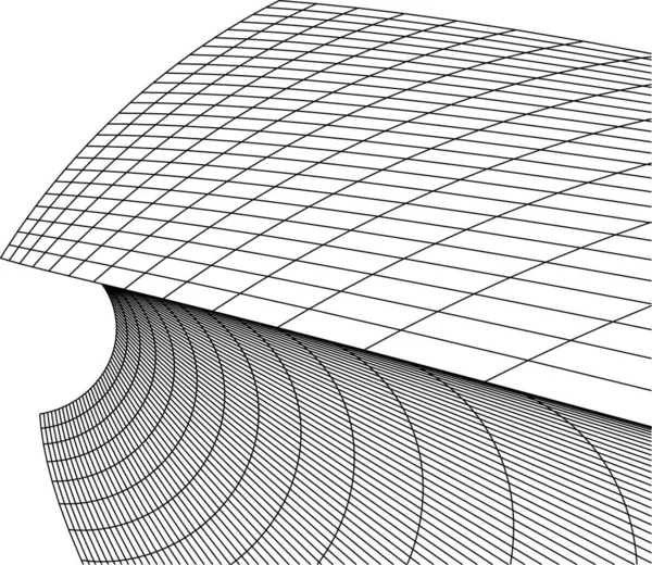 Líneas Abstractas Dibujo Concepto Arte Arquitectónico Formas Geométricas Mínimas — Archivo Imágenes Vectoriales