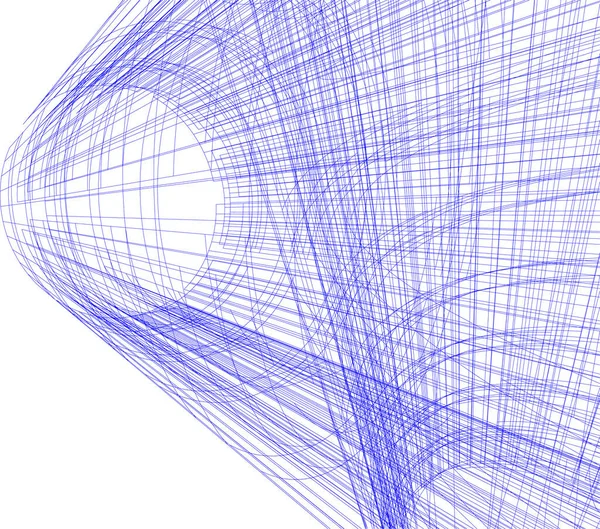 Líneas Abstractas Dibujo Concepto Arte Arquitectónico Formas Geométricas Mínimas — Archivo Imágenes Vectoriales