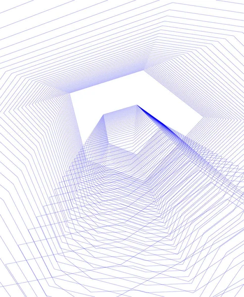 Linhas Abstratas Desenho Conceito Arte Arquitetônica Formas Geométricas Mínimas — Vetor de Stock