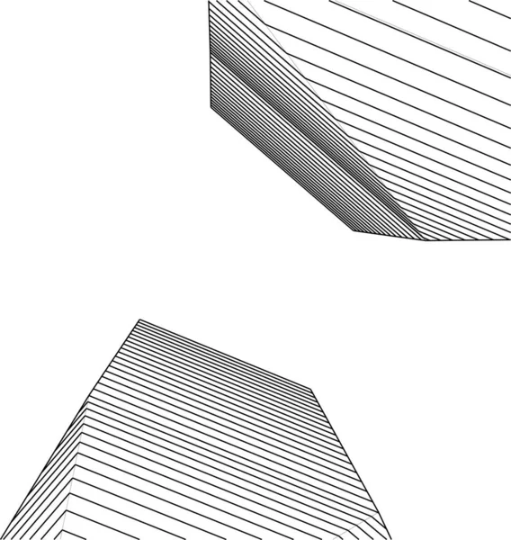 Formes Géométriques Minimales Lignes Architecturales — Image vectorielle