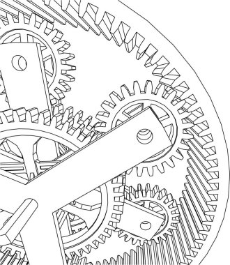 Mimari sanat konseptinde soyut çizgiler, minimum geometrik şekiller. 