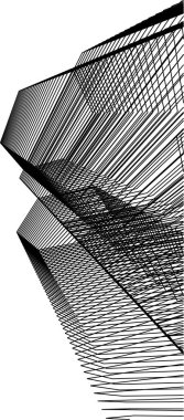 Mimari sanat konseptinde soyut çizgiler, minimum geometrik şekiller. 