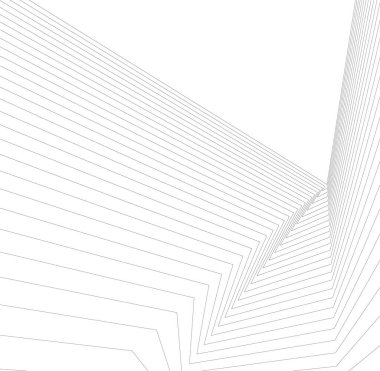 Mimari sanat konseptinde soyut çizgiler, minimum geometrik şekiller. 