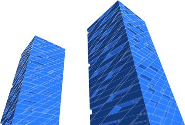 Mimari sanat konseptinde soyut çizgiler, minimum geometrik şekiller.