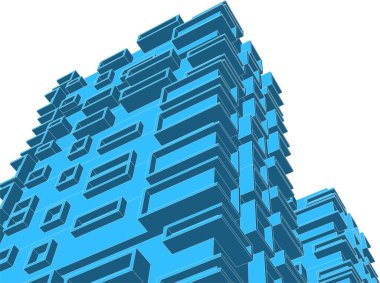 Mimari sanat konseptinde soyut çizgiler, minimum geometrik şekiller. 