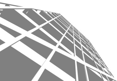 Mimari sanat konseptinde soyut çizgiler, minimum geometrik şekiller. 