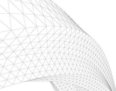 Mimari sanat konseptinde soyut çizgiler, minimum geometrik şekiller. 