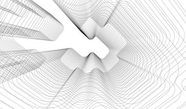 Mimari sanat konseptinde soyut çizgiler, minimum geometrik şekiller.