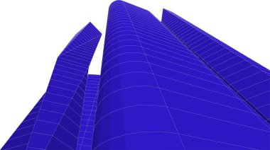 Mimari sanat konseptinde soyut çizgiler, minimum geometrik şekiller. 