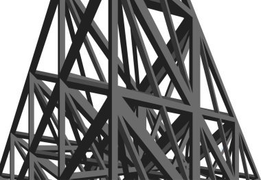 Mimari sanat konseptinde soyut çizgiler, minimum geometrik şekiller. 