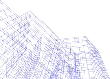 Mimari sanat konseptinde soyut çizgiler, minimum geometrik şekiller. 