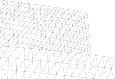 Mimari sanat konseptinde soyut çizgiler, minimum geometrik şekiller. 