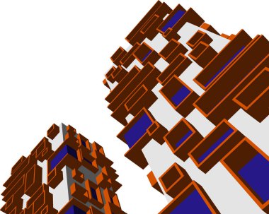 Mimari sanat konseptinde soyut çizgiler, minimum geometrik şekiller. 